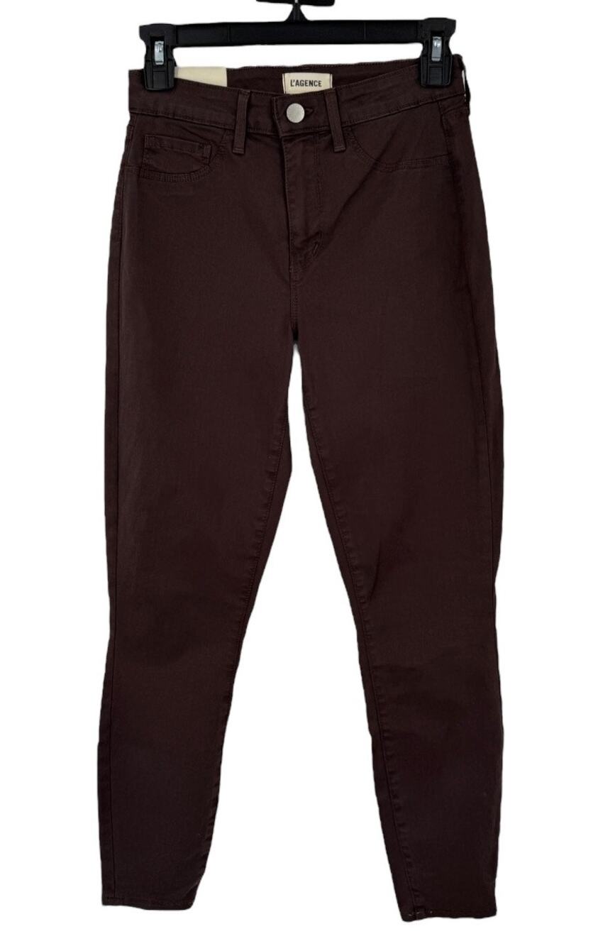 L'agence pants dark brown Margot high rise skinny size 25